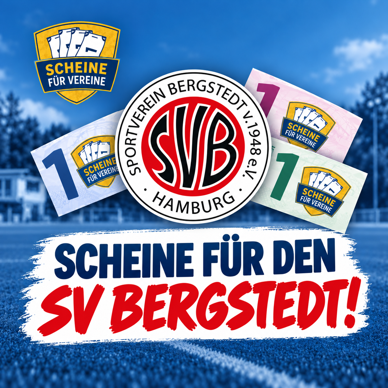Scheine für Vereine 2026 – Vereinsscheine für den SV Bergstedt sammeln und zuordnen